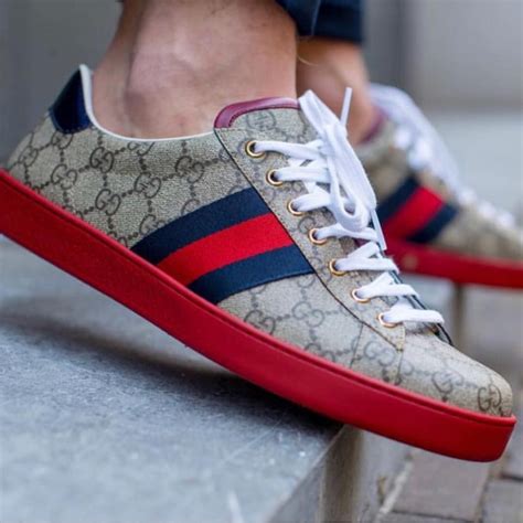 gucci sneakers men red|gucci red bottom sneakers.